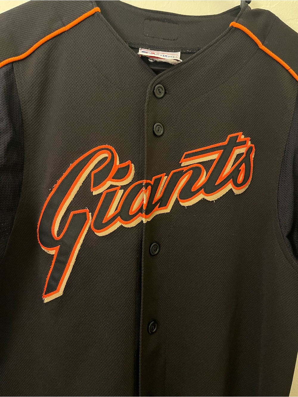Giants Black and Orange Button-Front Baseball Jersey - Picture 4 of 4